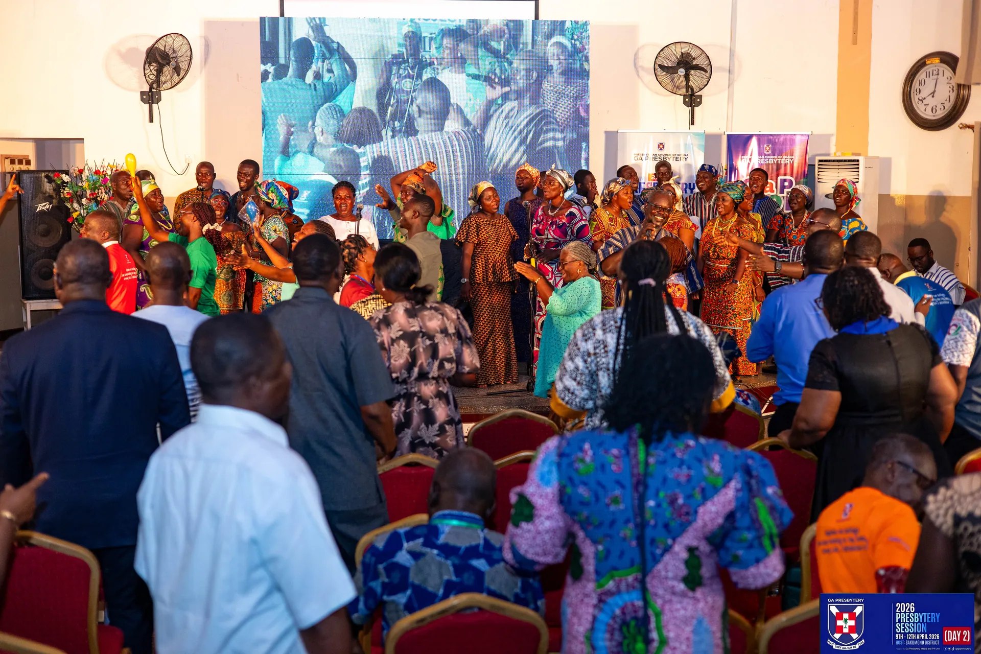 Members worshipping at the 2026 Ga Presbytery Session